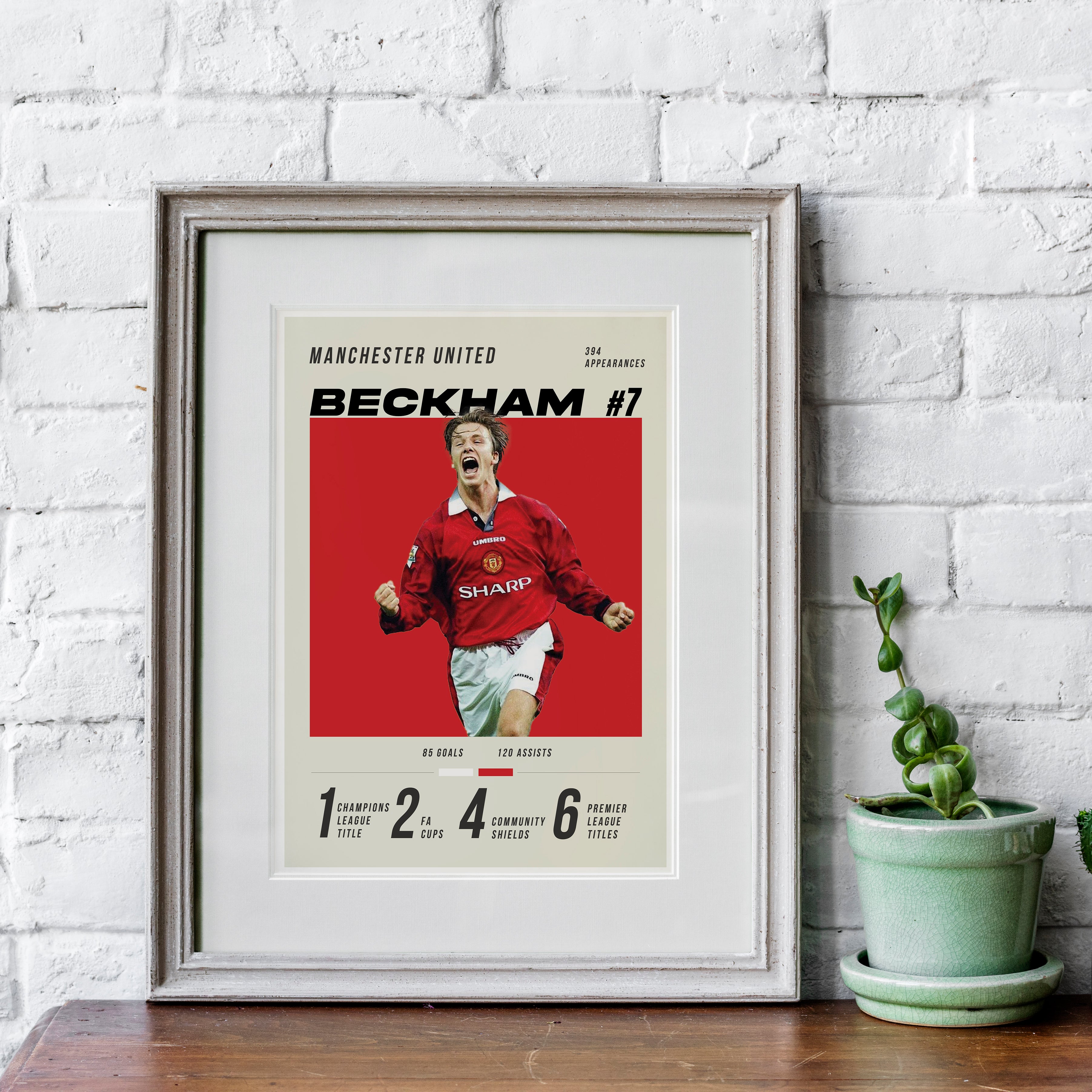 Beckham Heavyweight Art Print - Football Post - Perfect Gift - Birthday Present for Him