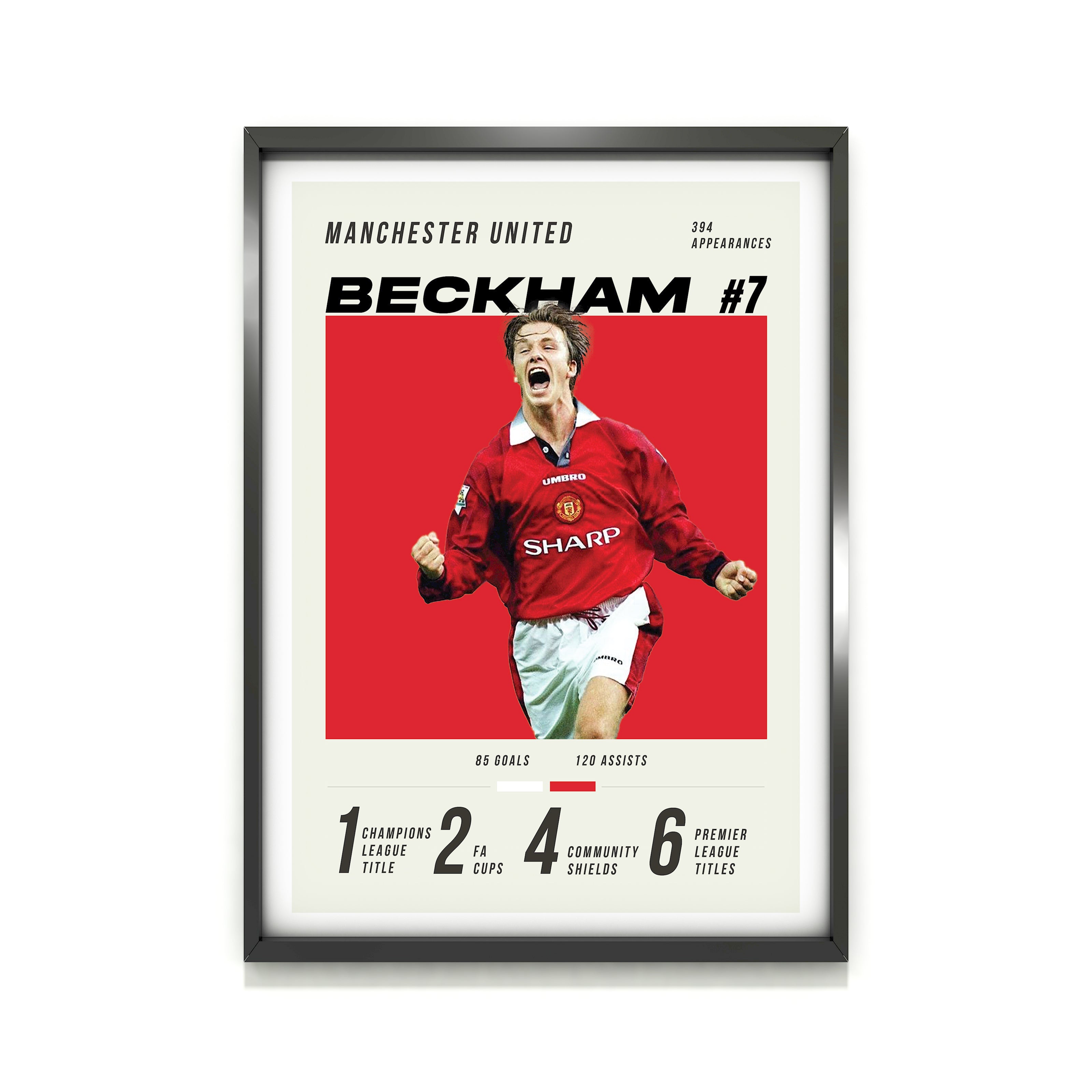 Beckham Heavyweight Art Print - Football Post - Perfect Gift - Birthday Present for Him