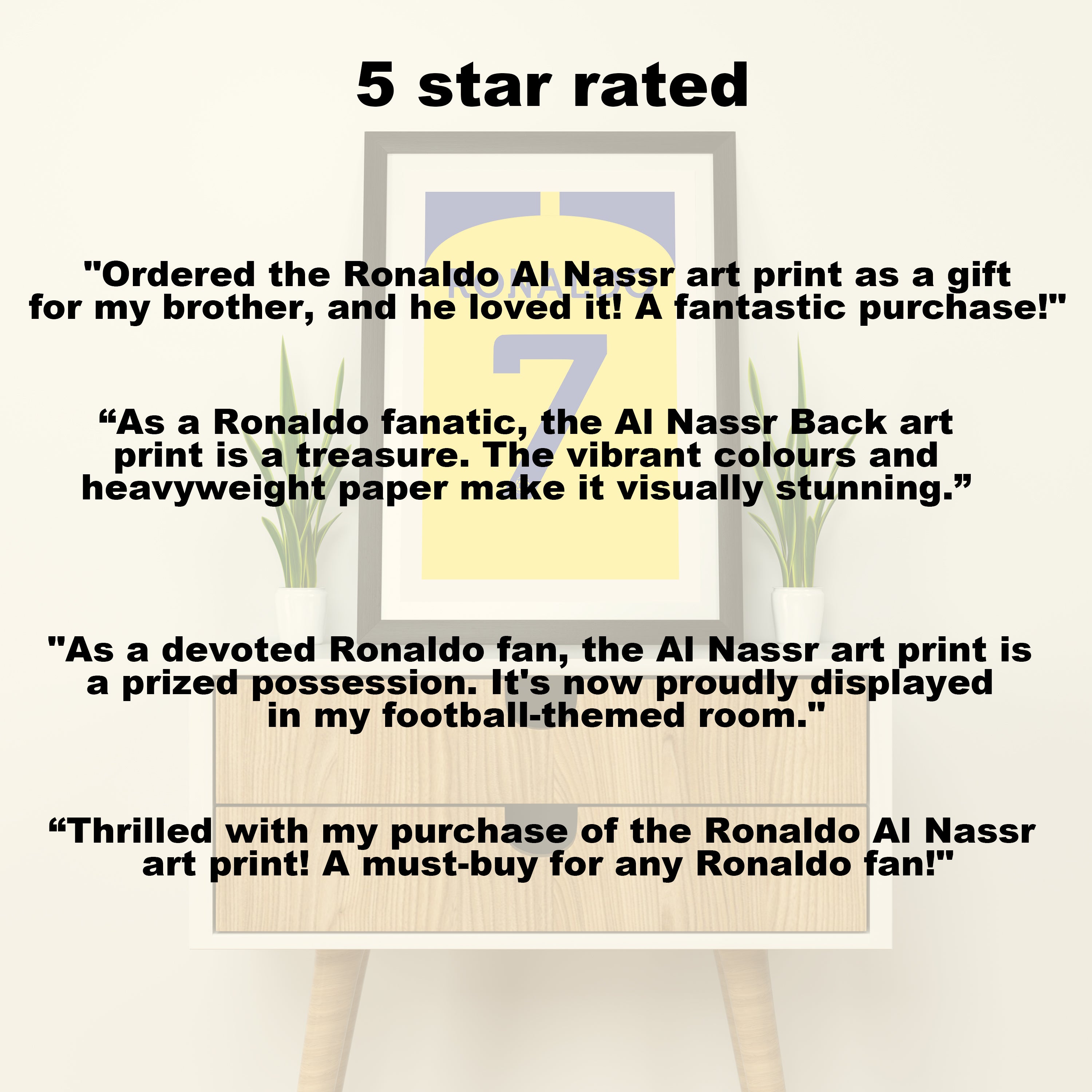 Ronaldo Al Nassr (Back) Heavyweight Art Print - Football Post - Perfect Gift - Birthday Present for Him